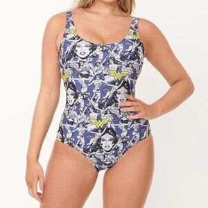 Unique Vintage Wonder Woman Swimsuit - Diana DC Comics Justice League Glaser